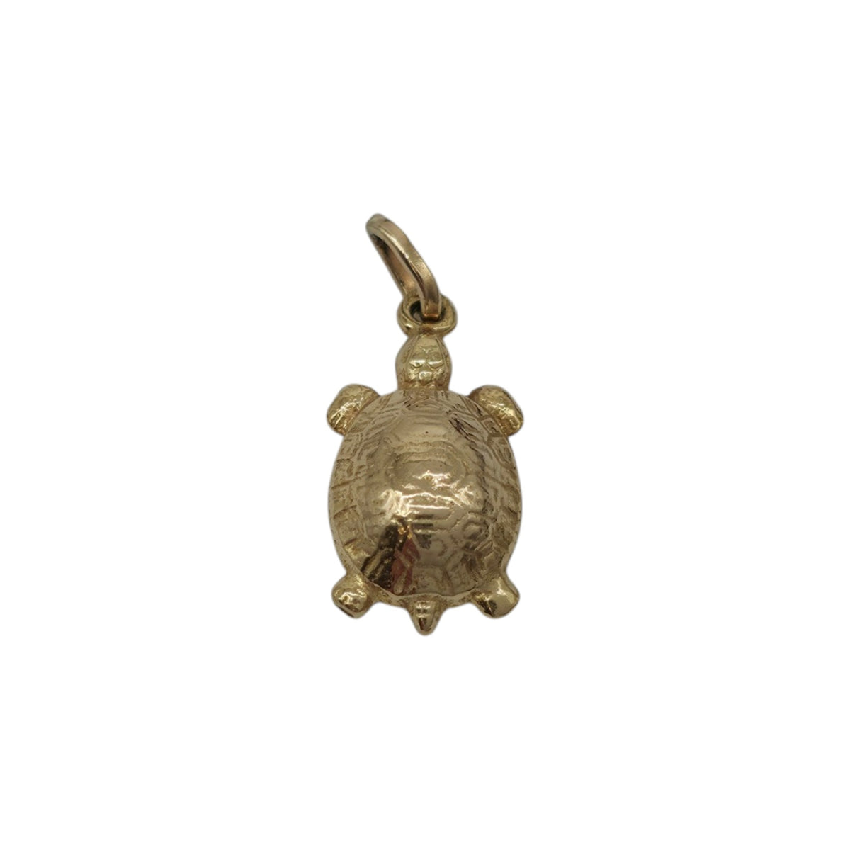 9ct 375 Yellow Gold Turtle Charm 1990 L 1.4 cm 1.9 g.