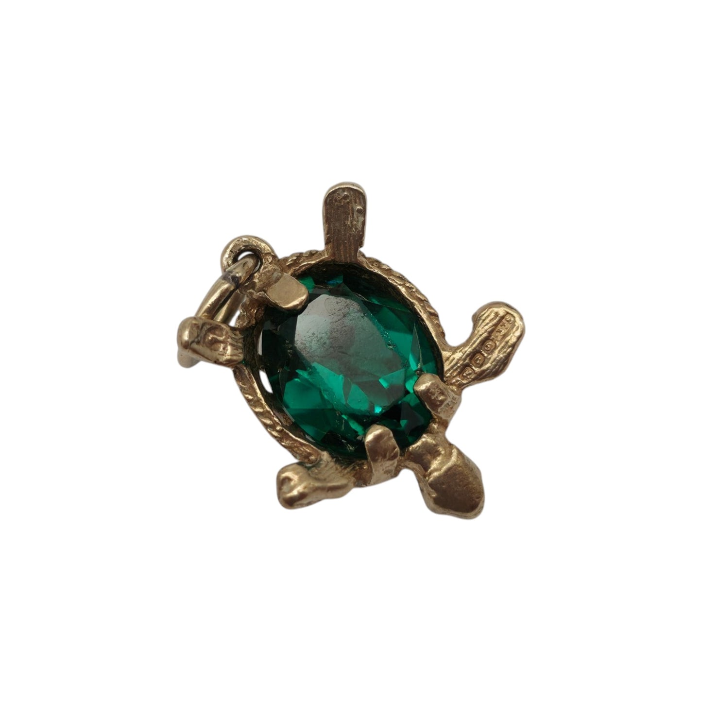 Irish 9ct 375 Yellow Gold Turtle Charm 1979 L 1.5 cm 2.0 g.