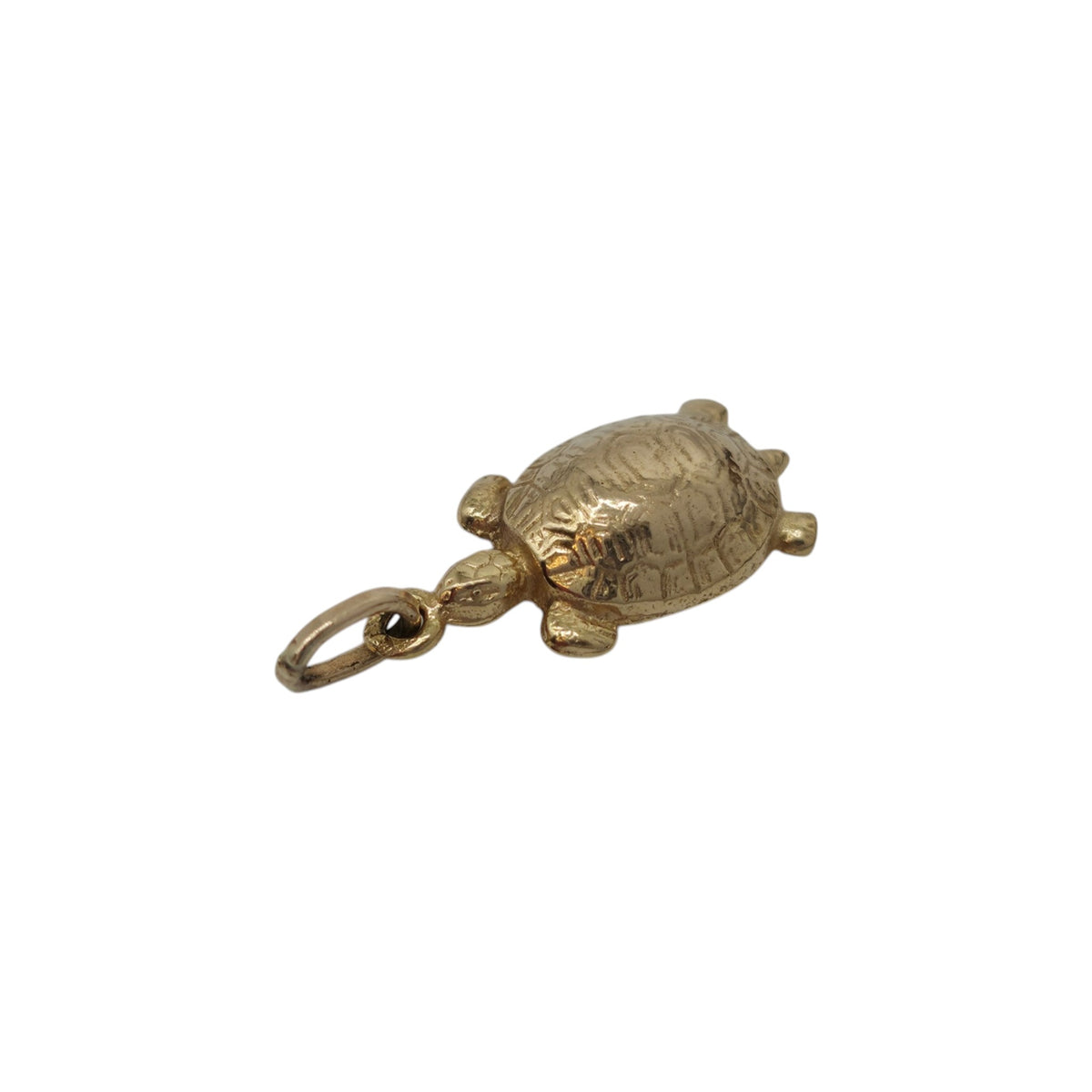 9ct 375 Yellow Gold Turtle Charm 1990 L 1.4 cm 1.9 g.