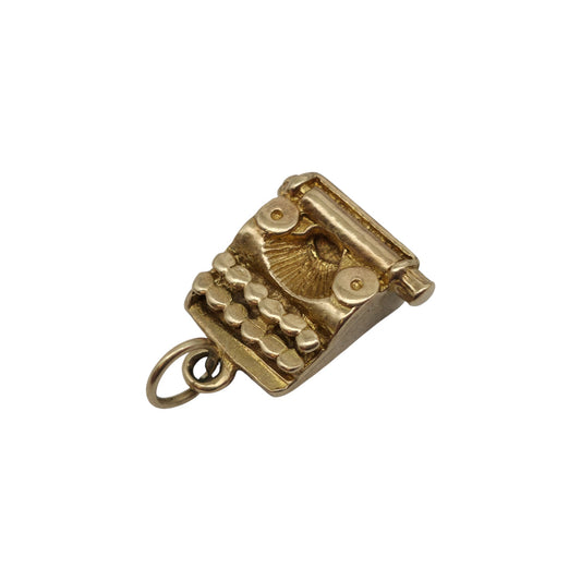 9ct 375 イエローゴールド タイプライターチャーム 1957年製 長さ1.2cm 3.8g