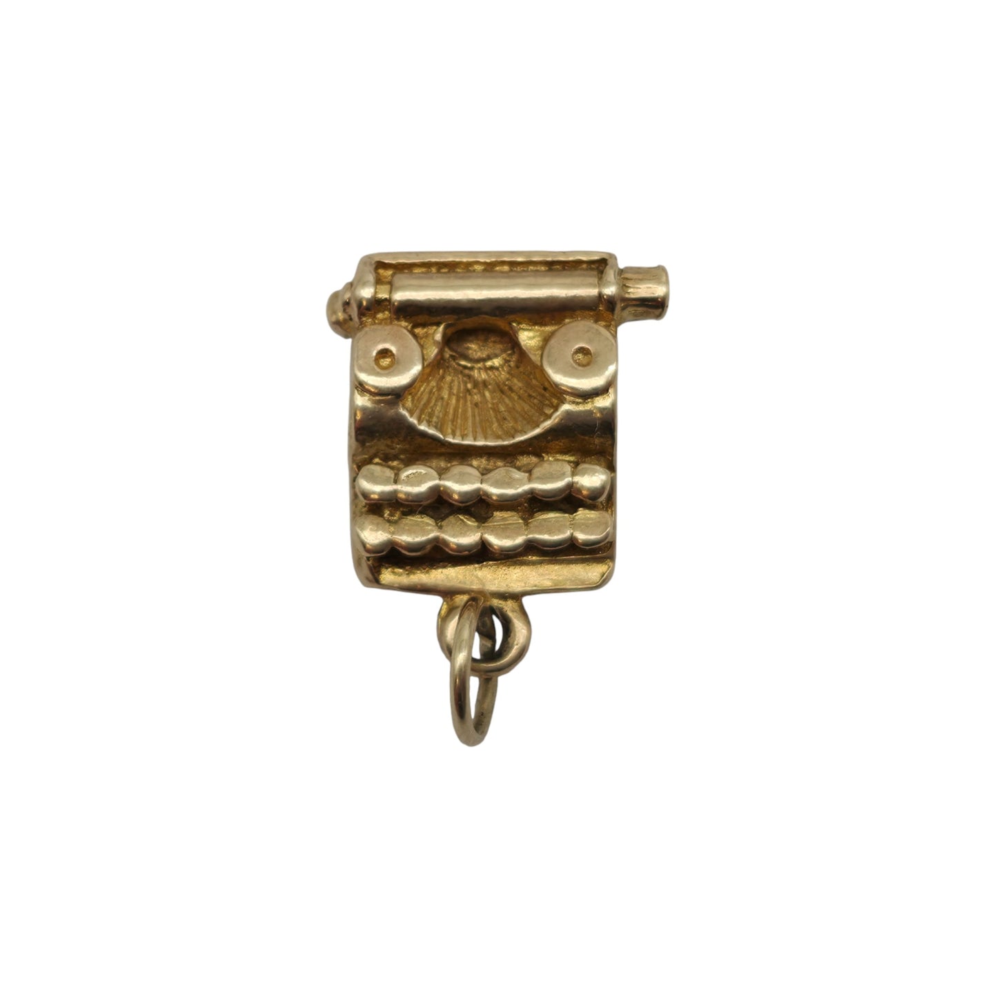 9ct 375 イエローゴールド タイプライターチャーム 1957年製 長さ1.2cm 3.8g