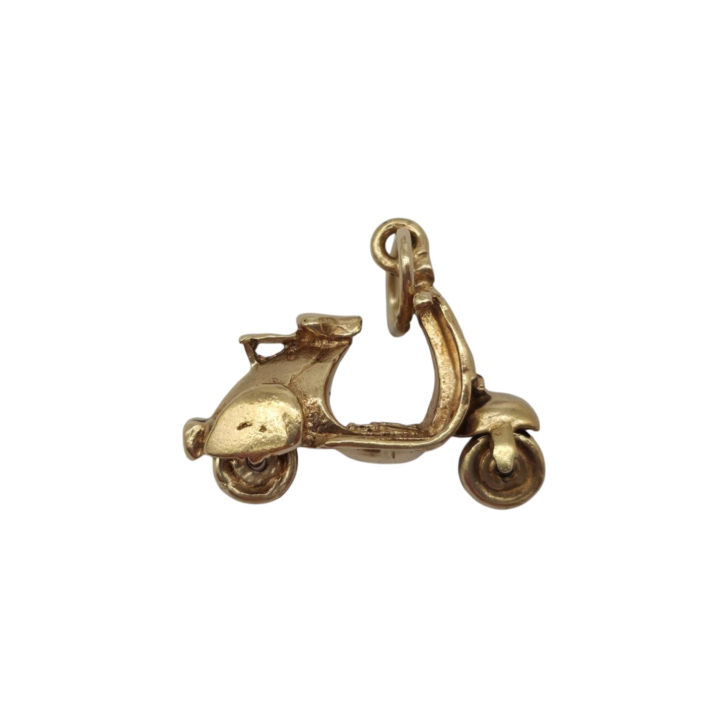 9ct 375 Yellow Gold Vespa Scooter Charm c.1960's L 1.8 cm 3.0 g.