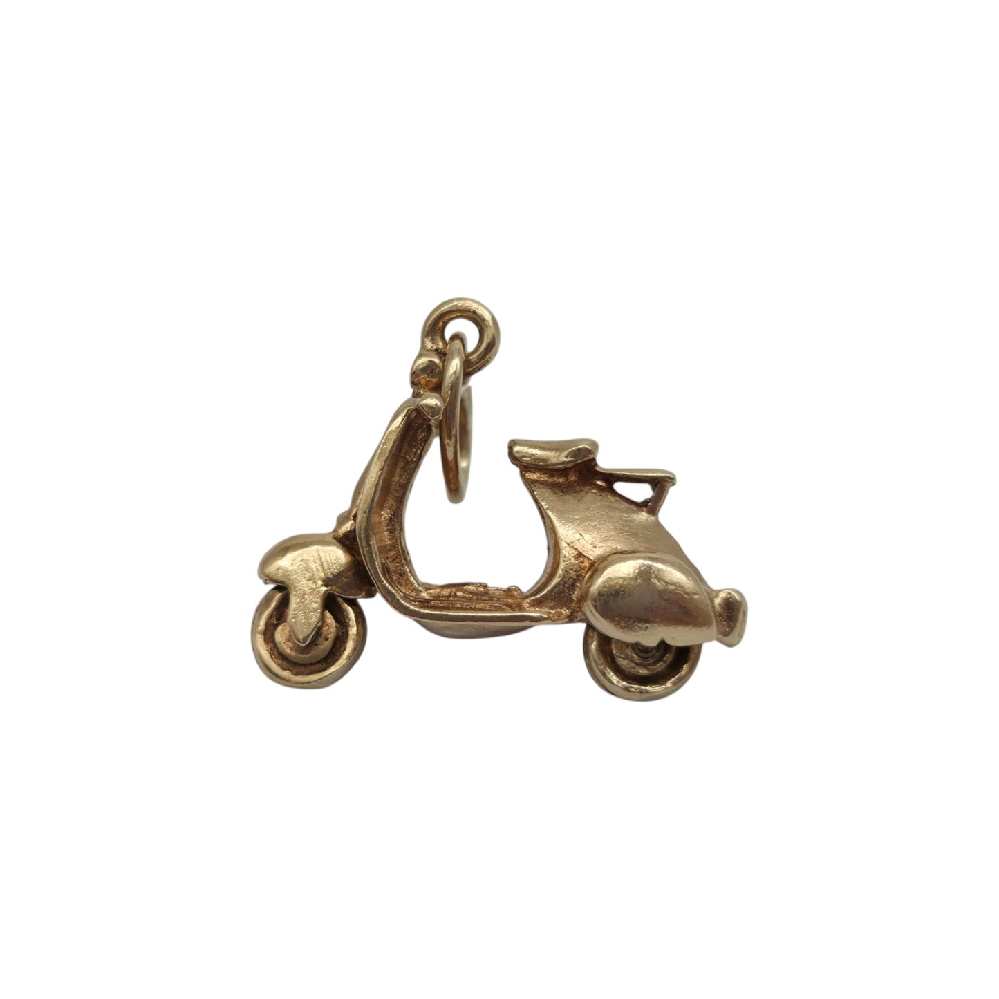 9ct 375 Yellow Gold Vespa Scooter Charm c.1960's L 1.8 cm 3.0 g.