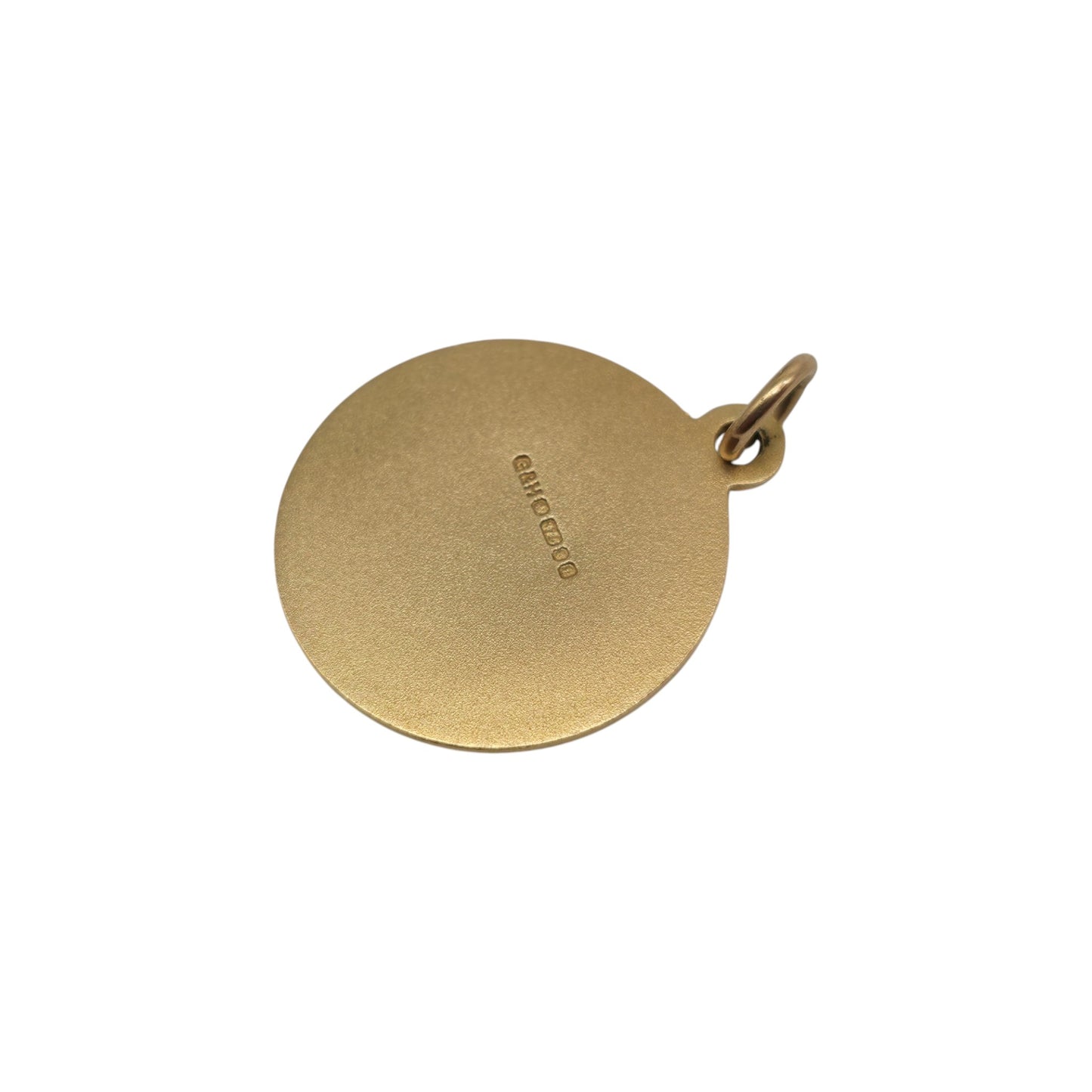 9ct 375 Yellow Gold Virgin Mary Charm 1978 L 1.8 cm 2.7 g.