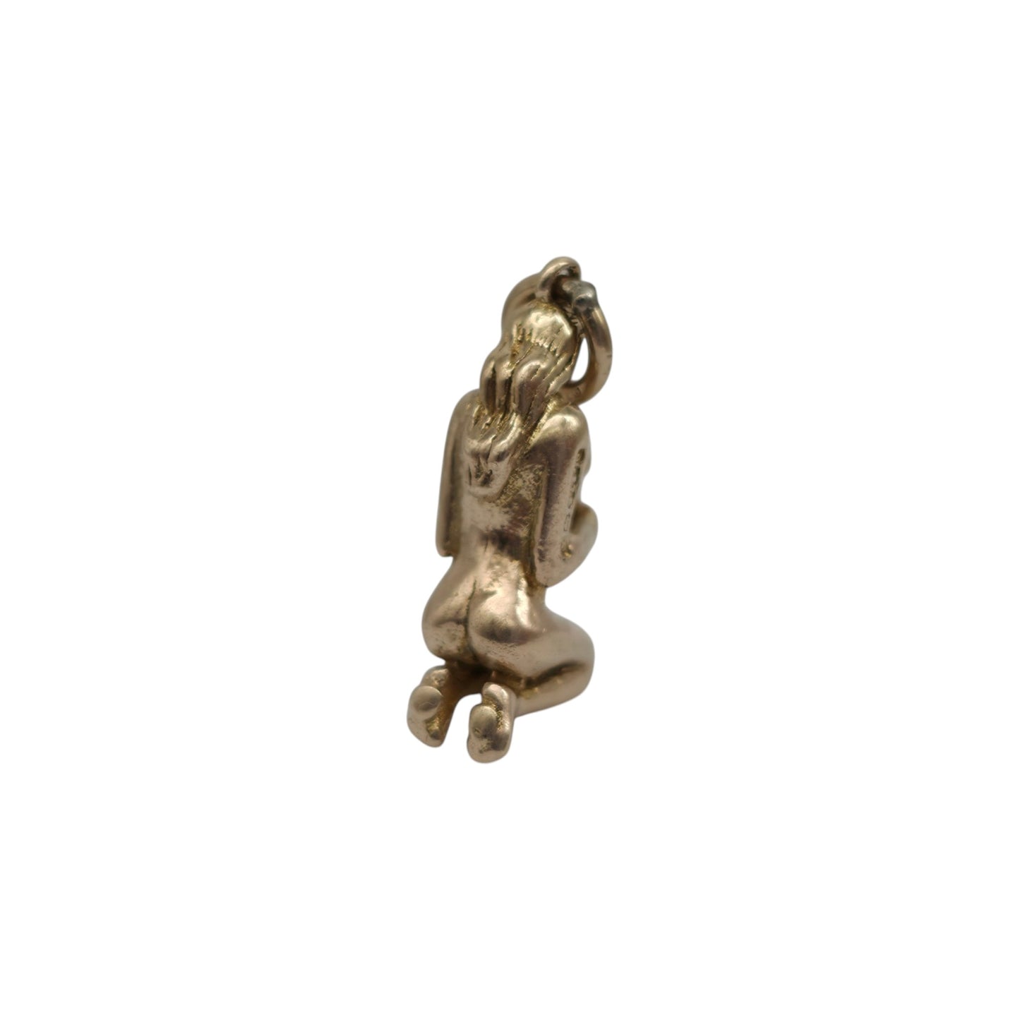 Cast 9ct 375 Yellow Gold Virgo Charm 1955 L 1.6 cm 2.8 g.