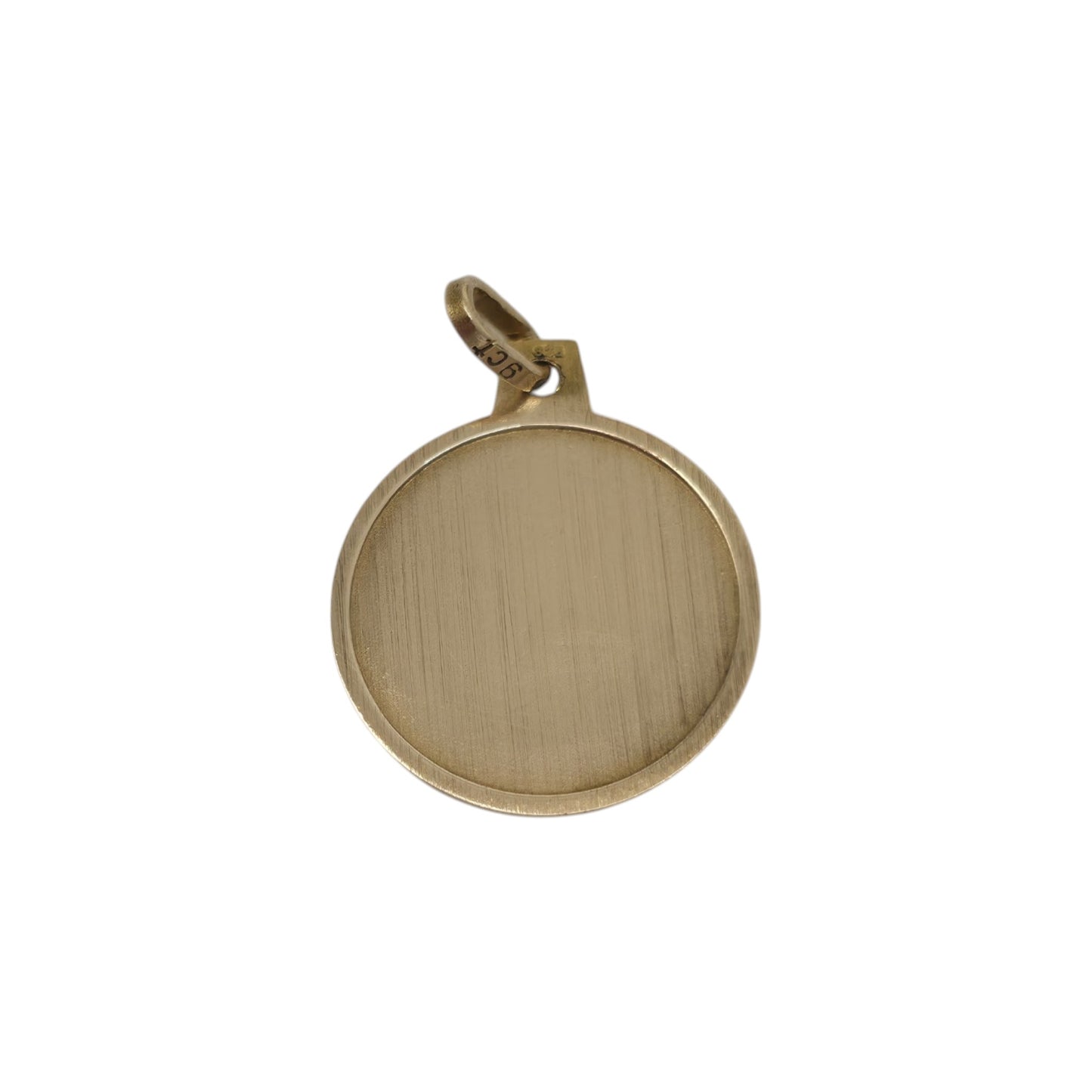 9ct 375 Yellow Gold Virgo Charm Pendant 1979 L 1.5 cm 0.9 g.