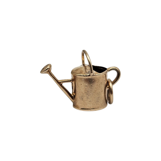 9ct 375 Yellow Gold Watering Can Charm 1964 L 1.5 cm 0.7 g.