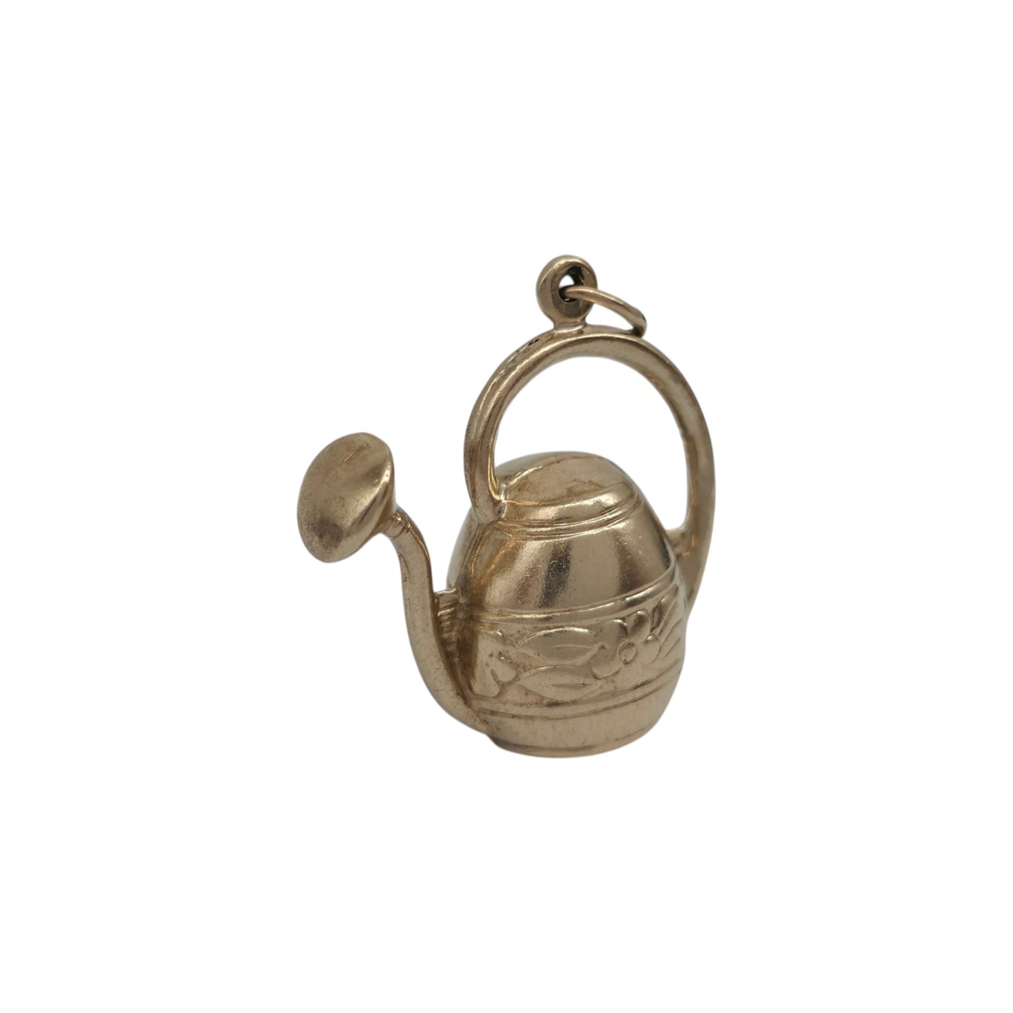 9ct 375 Yellow Gold Watering Can Charm 1966 L 2.1 cm 2.7 g.