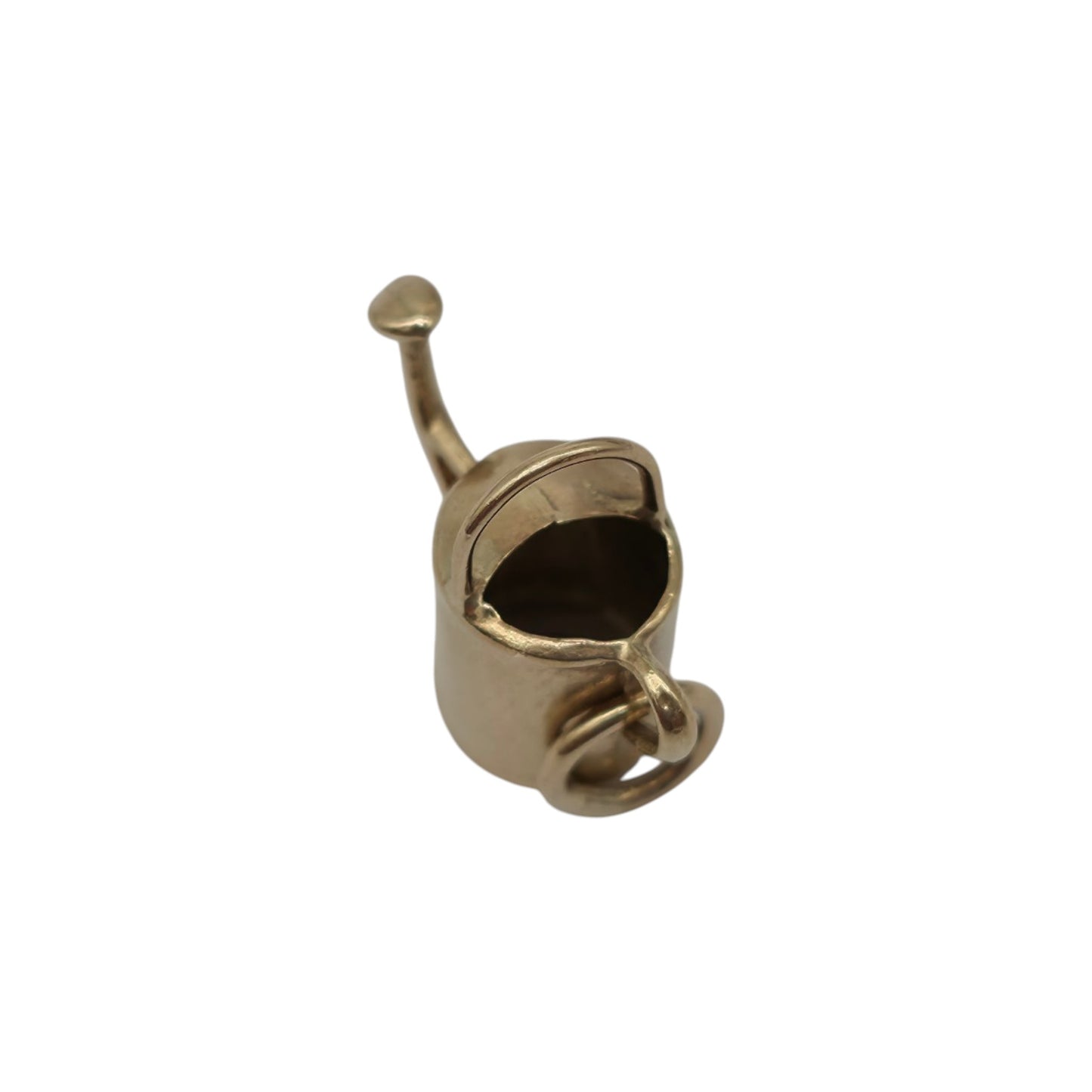 9ct 375 Yellow Gold Watering Can Charm 1971 L 1.4 cm 0.7 g.
