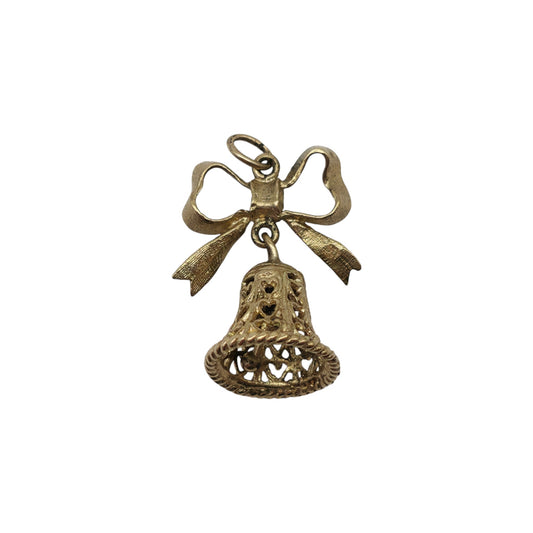 9ct 375 Yellow Gold Wedding Bell Charm 