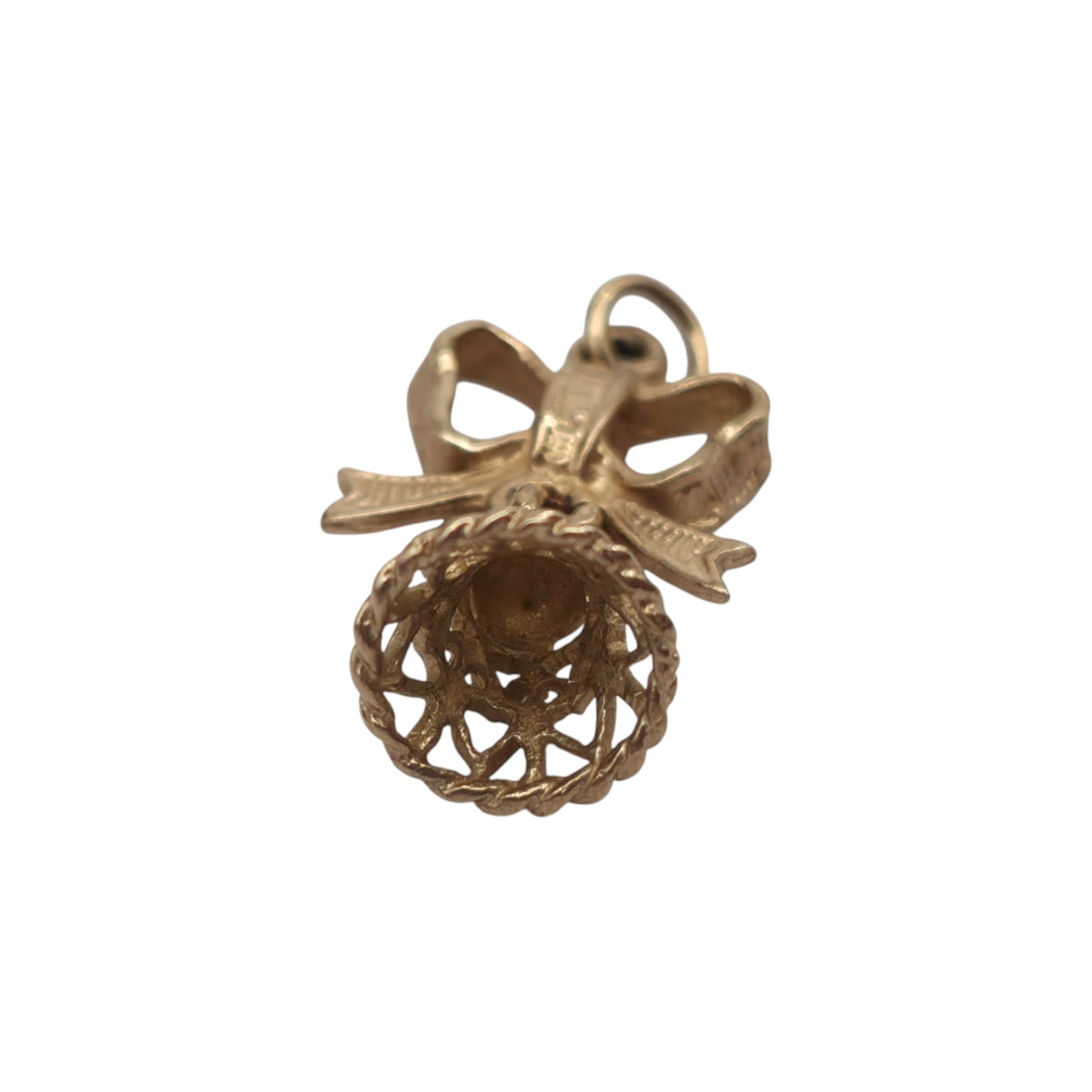 9ct 375 Yellow Gold Wedding Bell Charm c.1990's L 1.4 cm 1.0 g.
