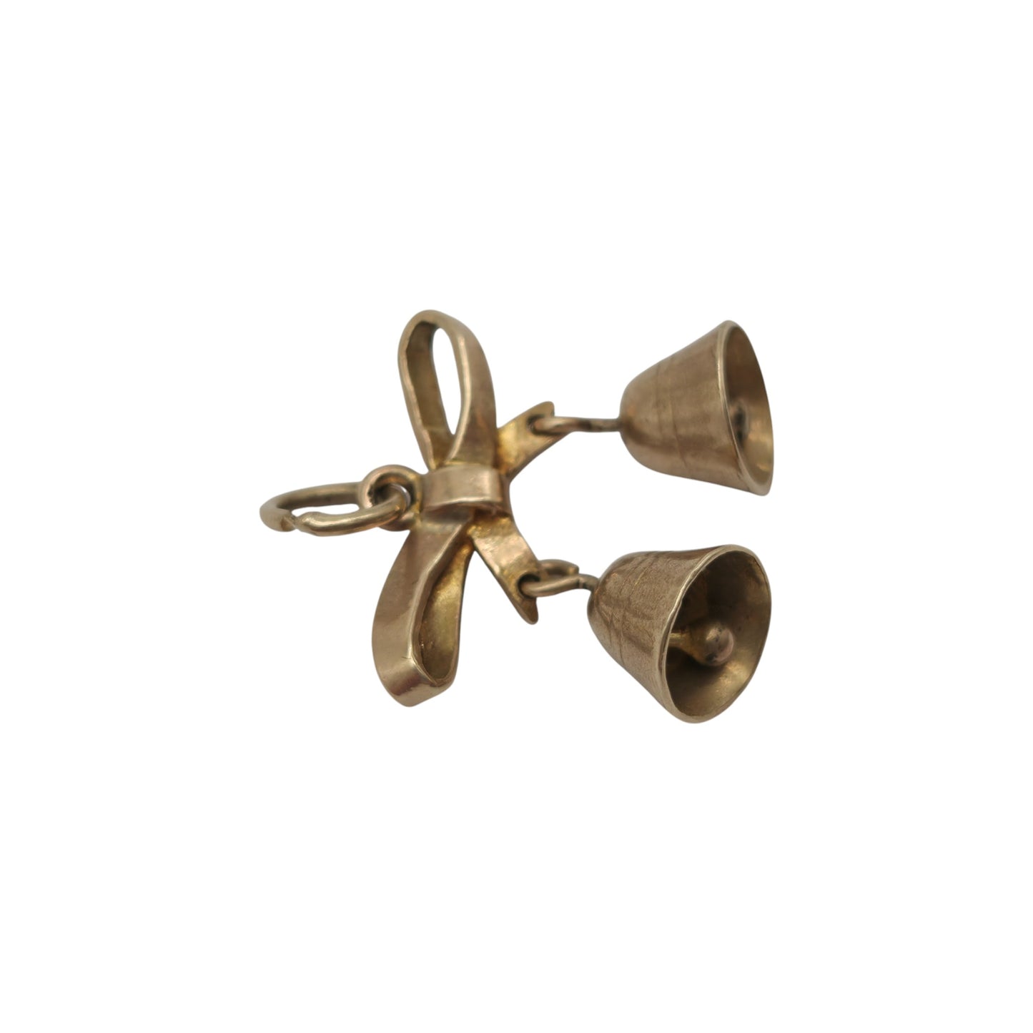 9ct 375 イエローゴールド ウェディングベルチャーム 1958年製 長さ1.5cm 2.0g