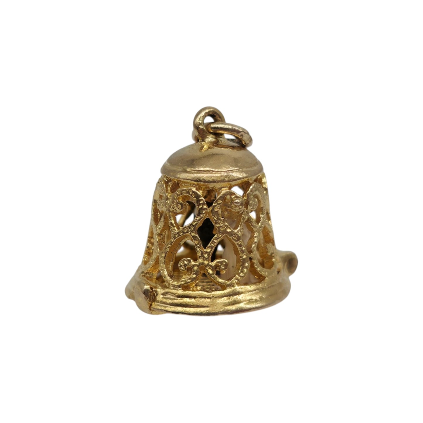 9ct 375 Yellow Gold & Enamel Wedding Ceremony Opening Charm 1966 L 1.2 cm 3.5 g.