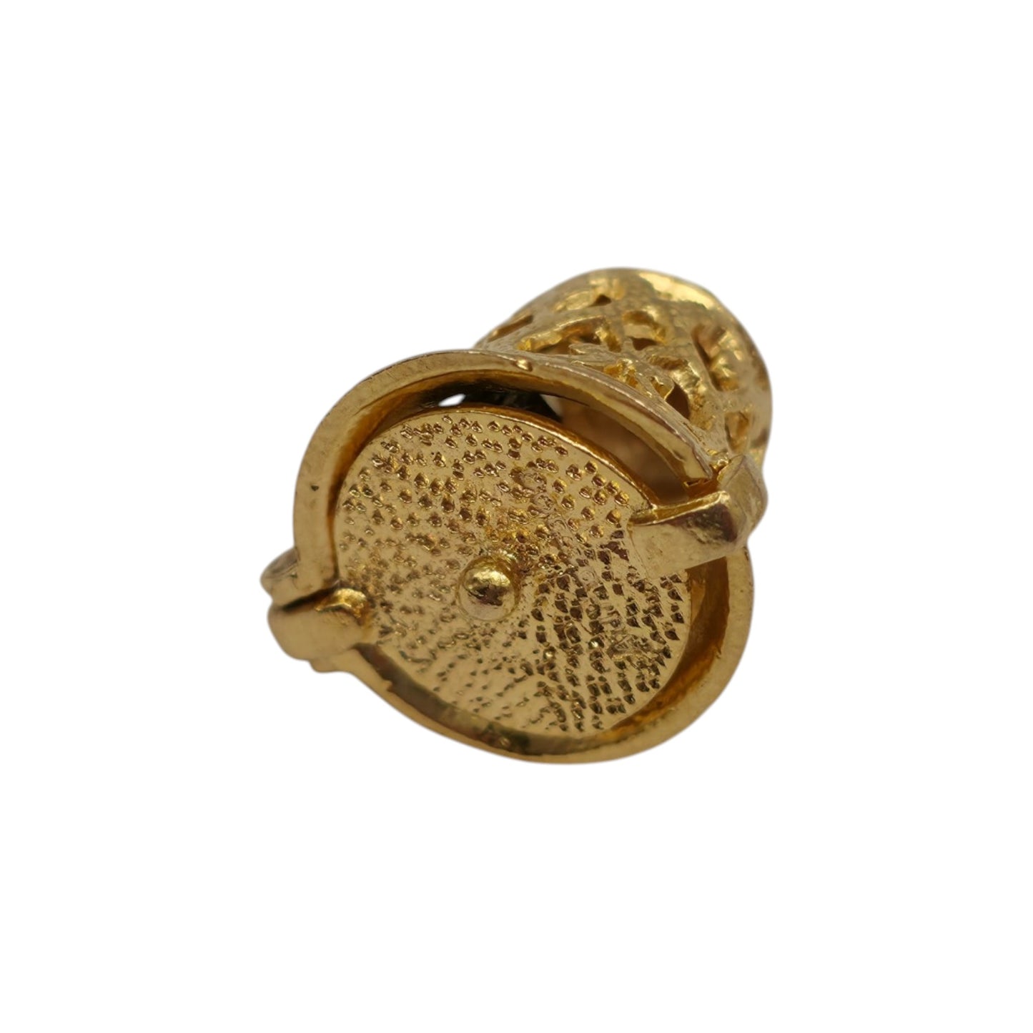 9ct 375 Yellow Gold & Enamel Wedding Ceremony Opening Charm 1966 L 1.2 cm 3.5 g.