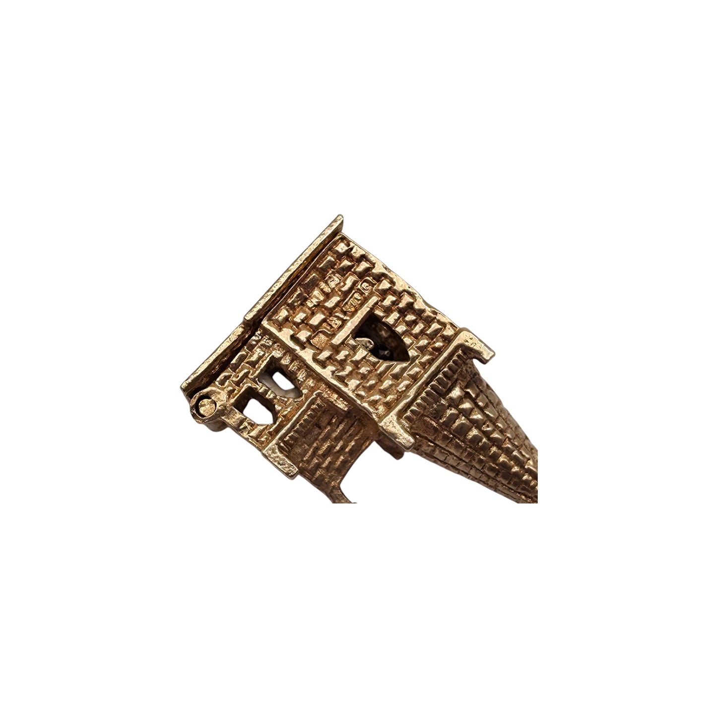 9ct 375 Yellow Gold & Enamel Wedding In Church Opening Charm c.1960's L 1.9 cm 3.6 g.