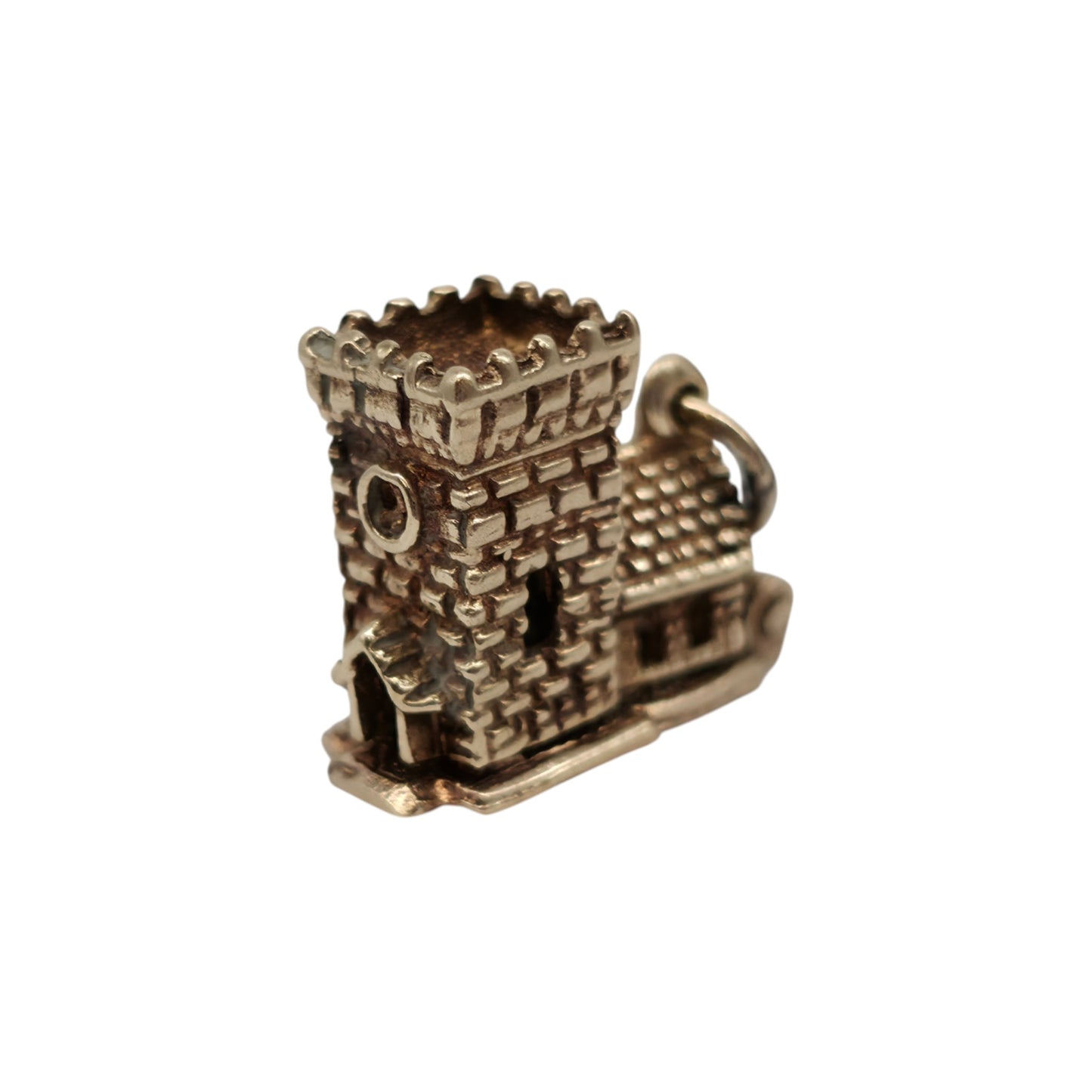 9ct 375 Yellow Gold & Enamel Wedding In Church Opening Charm 1976 L 1.5 cm 4.0 g.