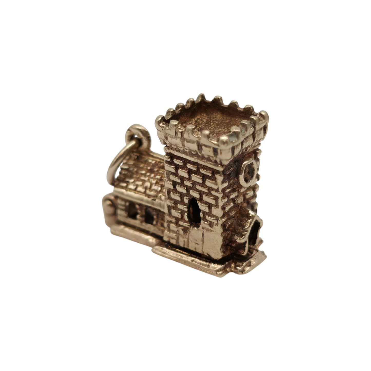 9ct 375 Yellow Gold & Enamel Wedding In Church Opening Charm 1976 L 1.5 cm 4.0 g.