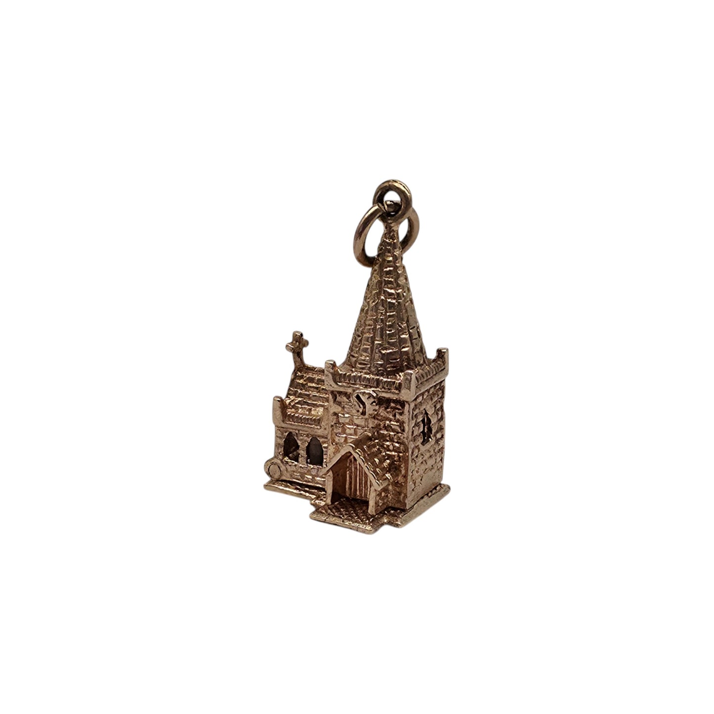 9ct 375 Yellow Gold & Enamel Wedding In Church Opening Charm c.1960's L 1.9 cm 3.6 g.