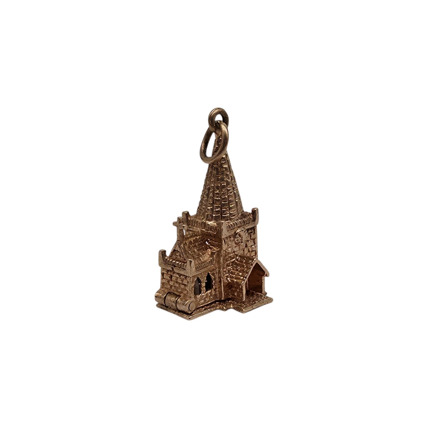 9ct 375 Yellow Gold & Enamel Wedding In Church Opening Charm c.1960's L 1.9 cm 3.6 g.