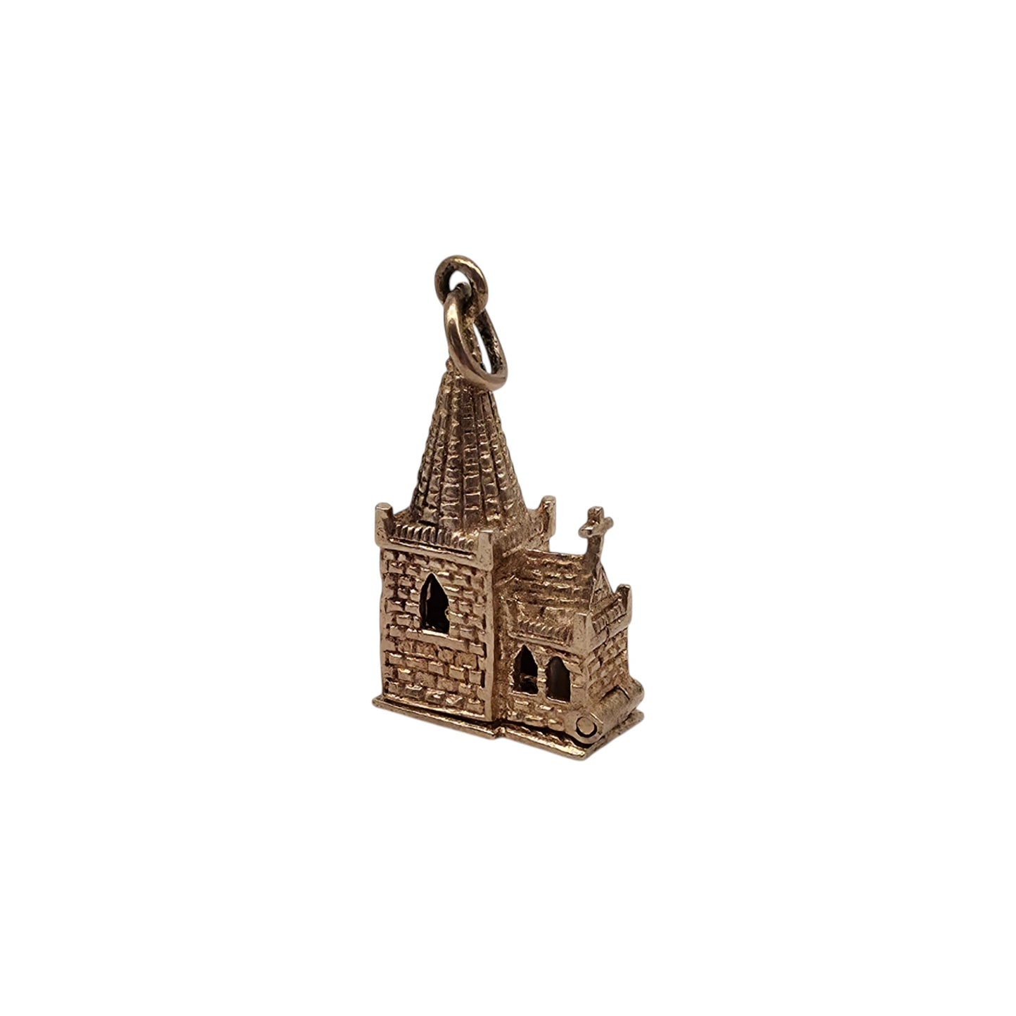 9ct 375 Yellow Gold & Enamel Wedding In Church Opening Charm c.1960's L 1.9 cm 3.6 g.