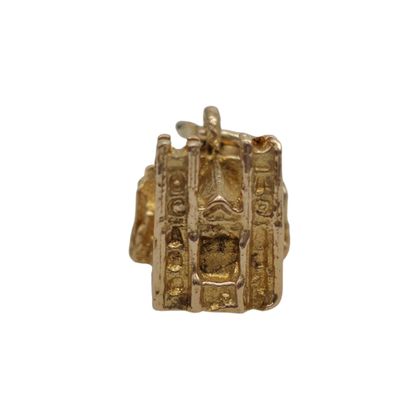 9ct 375 イエローゴールド ウェストミンスター寺院チャーム 1963年製 L 1.5 cm 2.6 g.