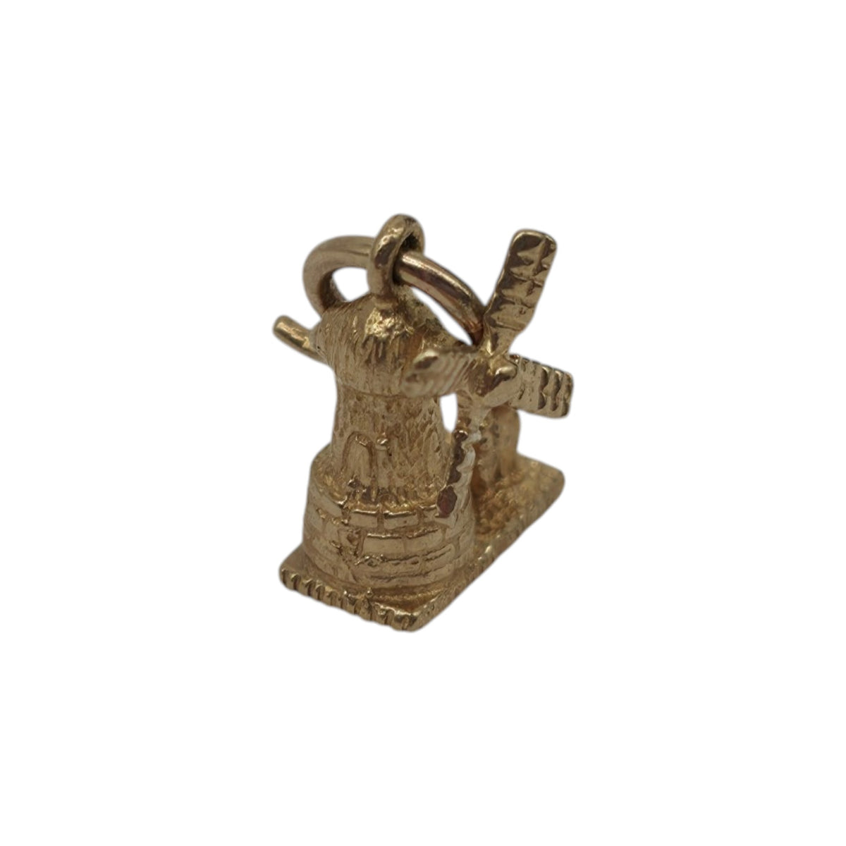 9ct 375 Yellow Gold Articulated Windmill Charm L 1.2 cm 1.7 g.