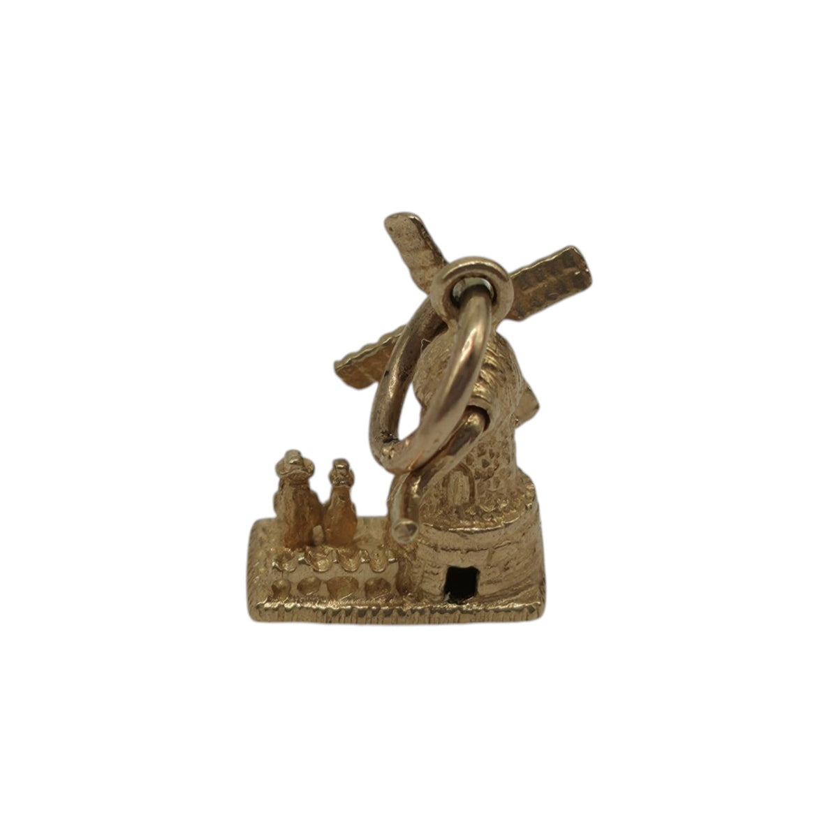 9ct 375 Yellow Gold Articulated Windmill Charm L 1.2 cm 1.7 g.