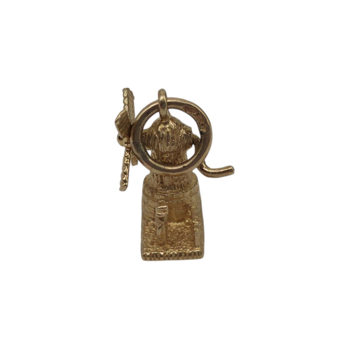 9ct 375 Yellow Gold Articulated Windmill Charm L 1.2 cm 1.7 g.
