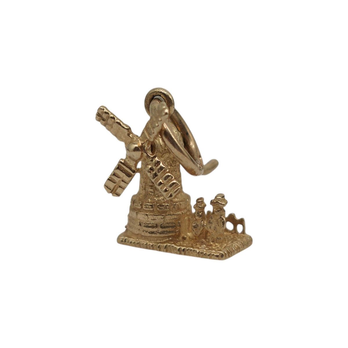 9ct 375 Yellow Gold Articulated Windmill Charm L 1.2 cm 1.7 g.