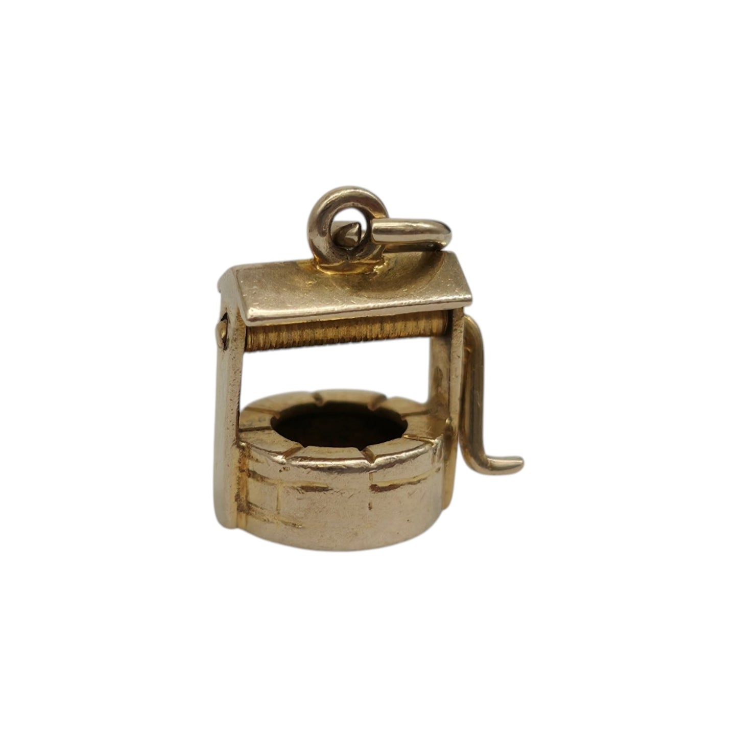 9ct Yellow Gold Wishing Well Charm L 0.8 cm 1.1 g.