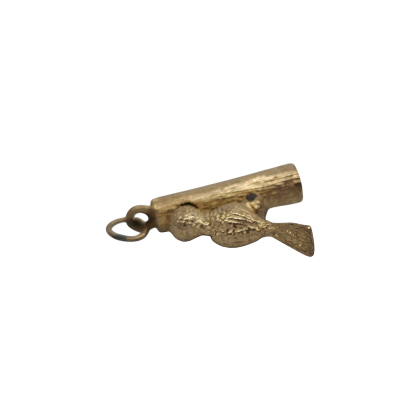 9ct 375 Yellow Gold Articulated Woodpecker Charm 1971 L 1.6 cm 2.8 g.