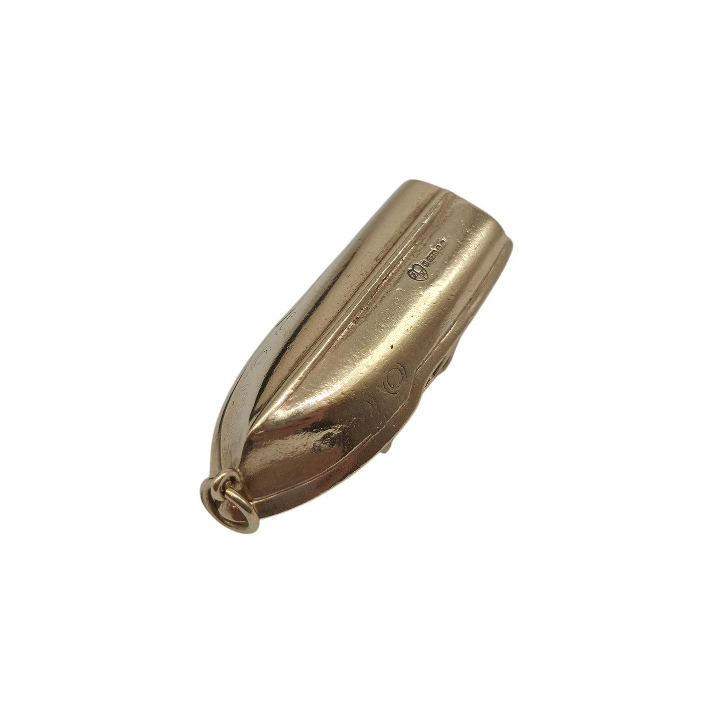 Large & Heavy 9ct 375 Yellow Gold Yacht Charm 1965 L 3.7 cm 12.3 g.