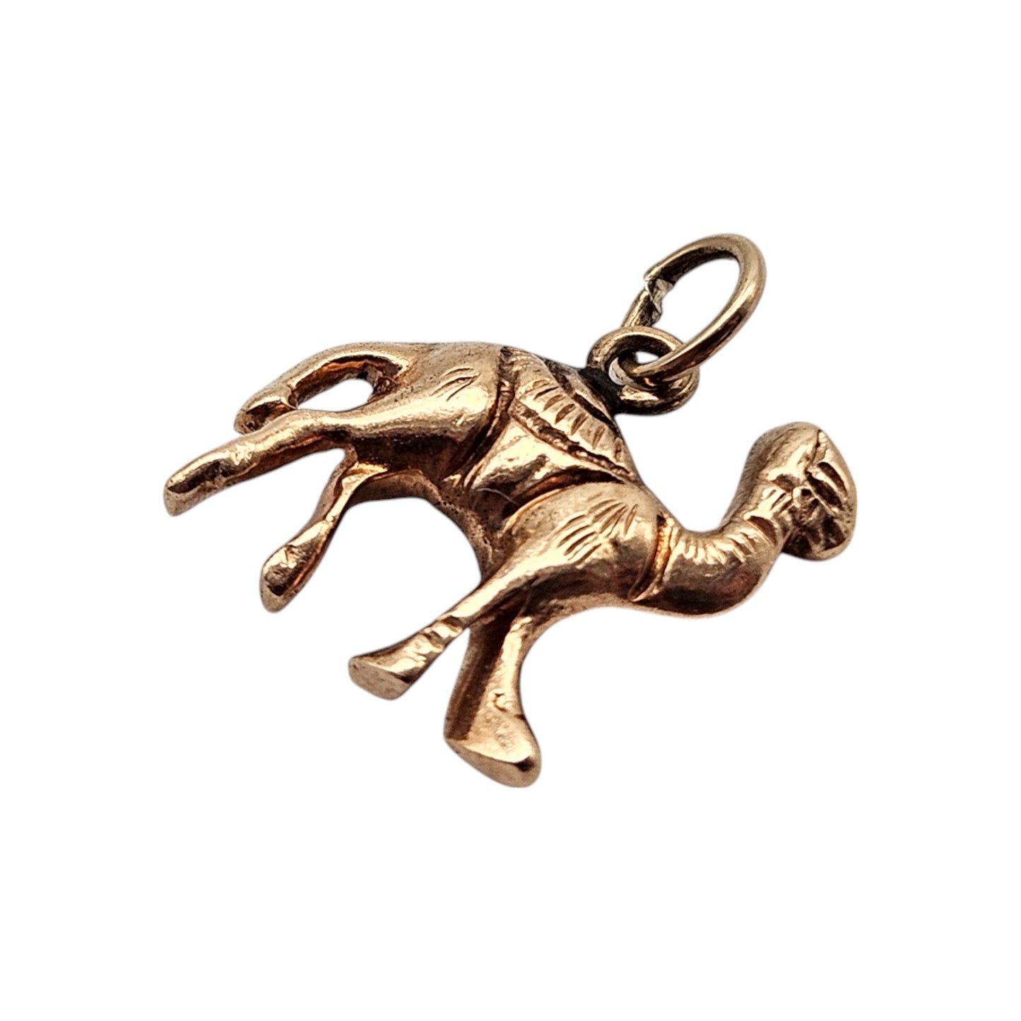 9ct Rose Gold Camel Charm L 1.4 cm 2.6 g.