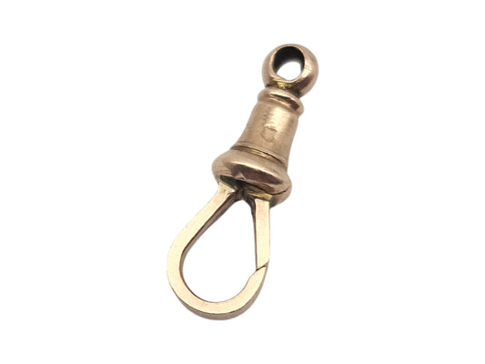Antique 9ct Rose Gold Swivel Dog Clip c.1900 L 1.8 cm 1.2 g.