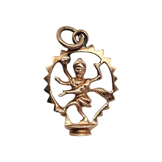 9ct Rose Gold Hindu God/ Goddess Charm L 1.7 cm 1.5 g.