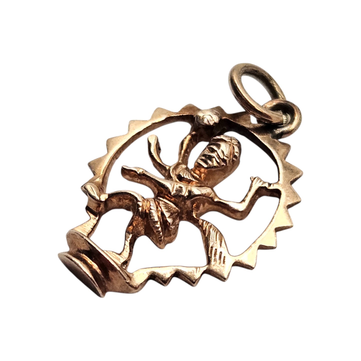 9ct Rose Gold Hindu God/ Goddess Charm L 1.7 cm 1.5 g.