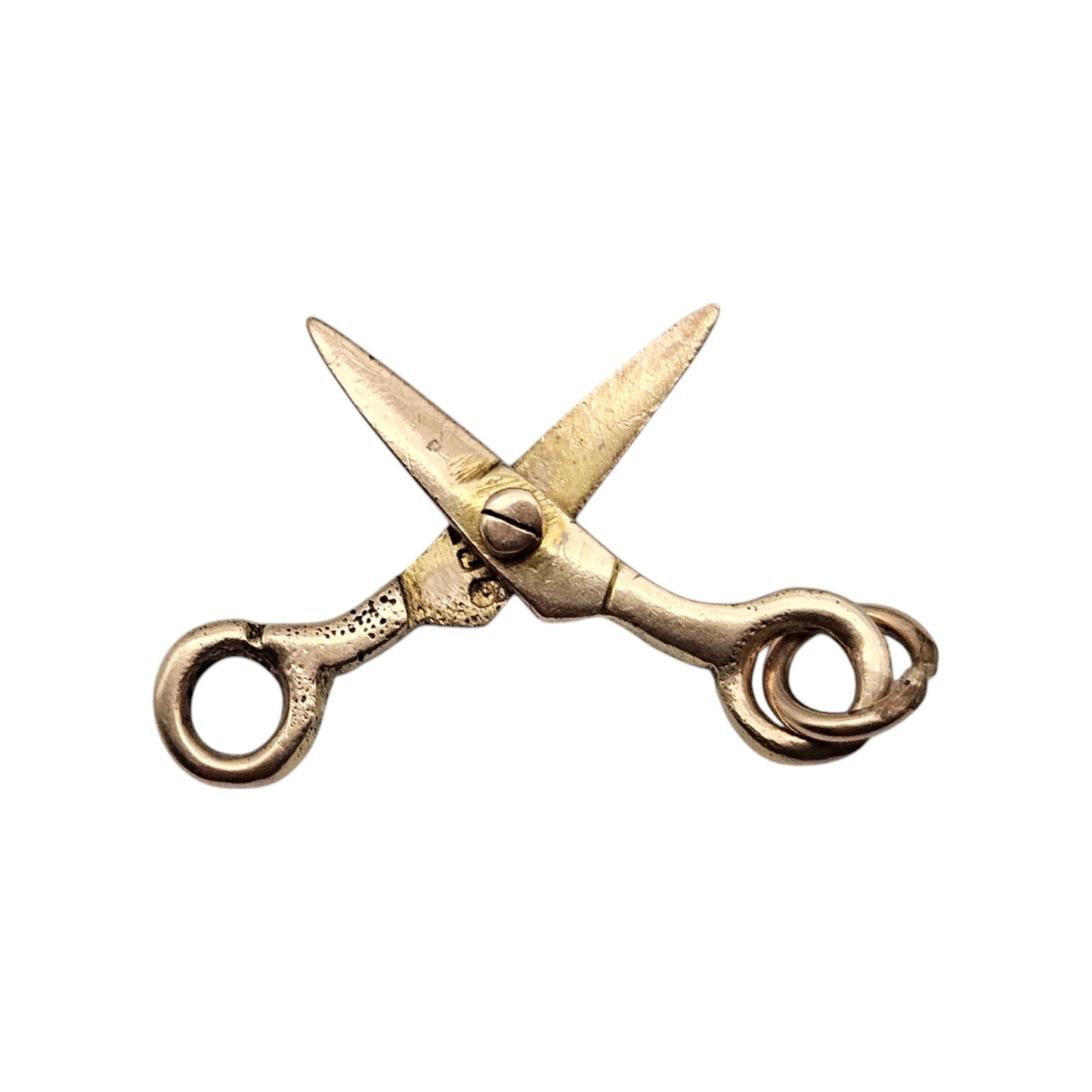 9ct Rose Gold Articulated Scissors Charm L 2.8 cm 2.6 g.