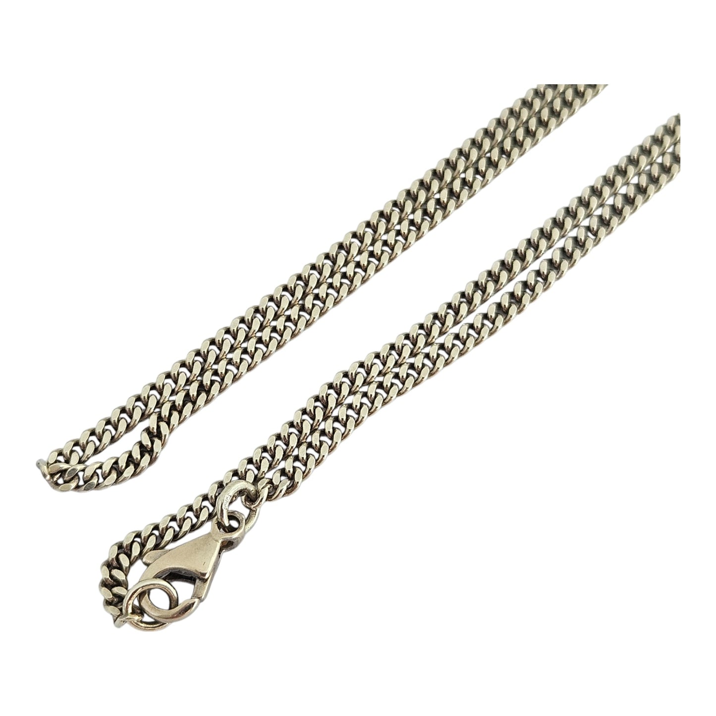 9ct 375 White Gold Curb Link Chain L 51.7 cm 7.5 g.