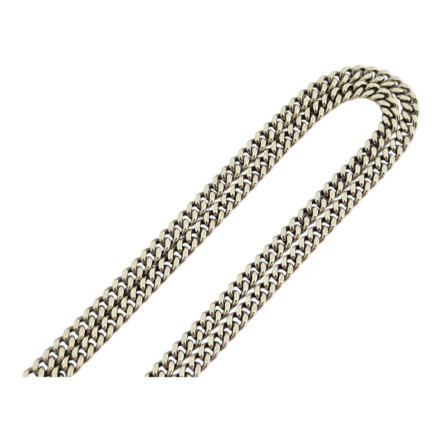 9ct 375 White Gold Curb Link Chain L 51.7 cm 7.5 g.