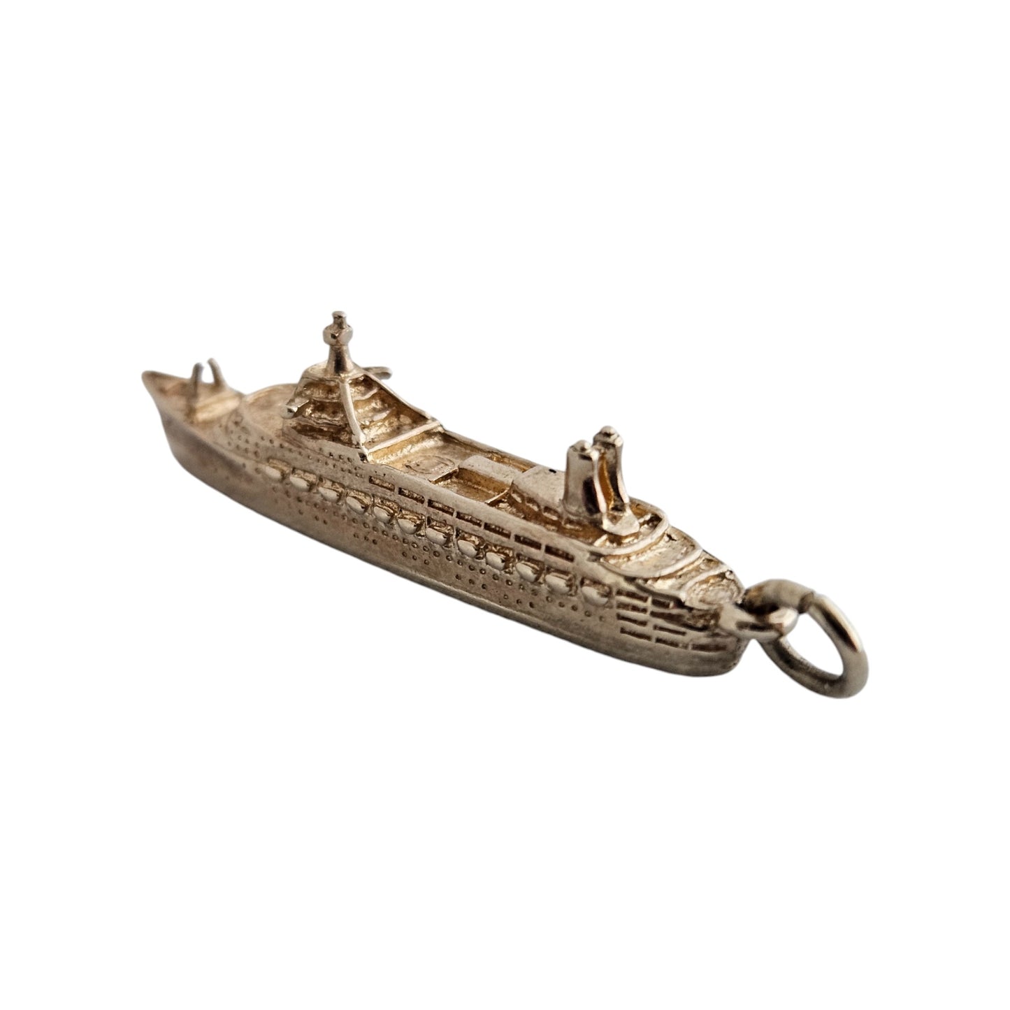 9ct 375 Yellow Gold Canberra Cruise Ship Charm 1977 L 3.0 cm 3.9 g