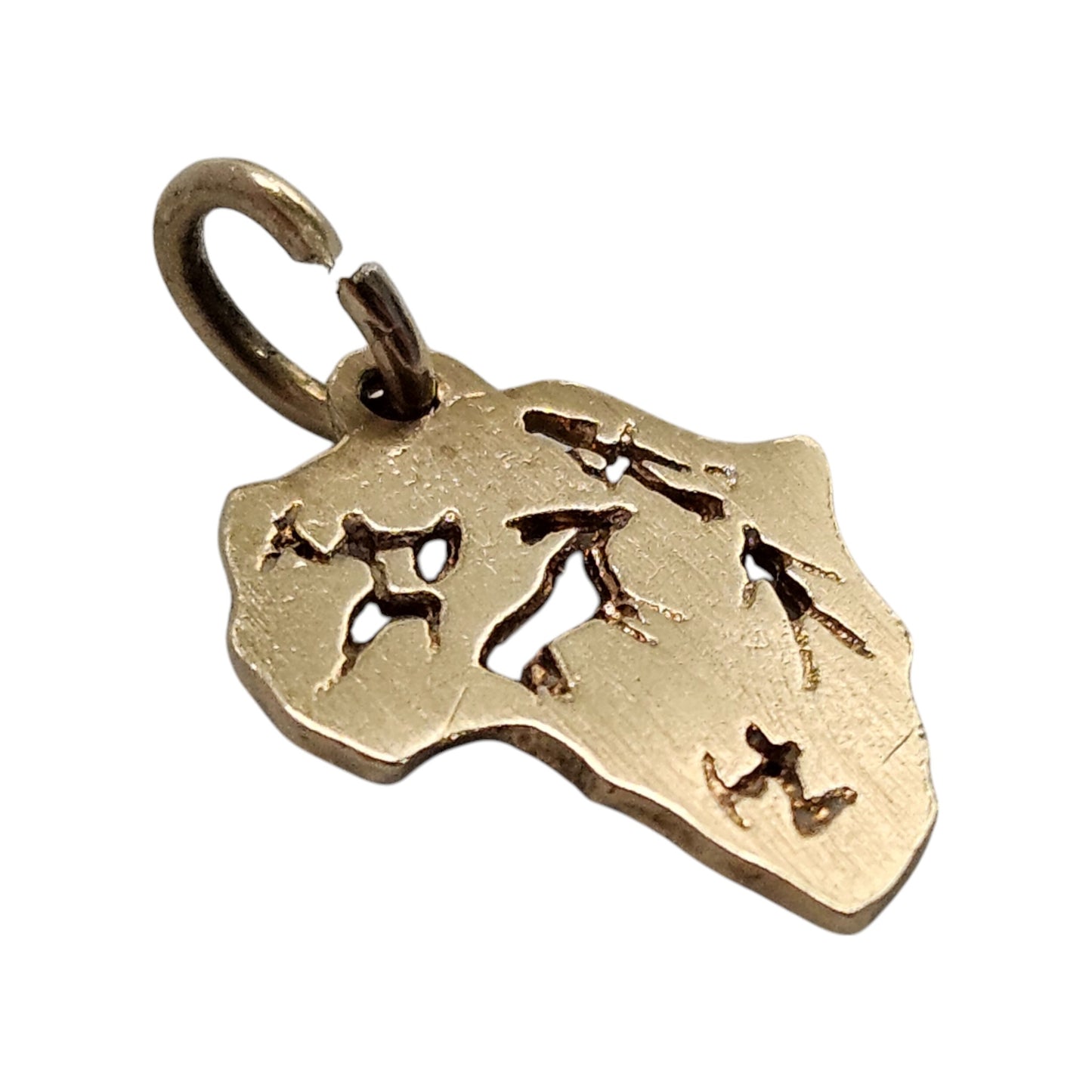 9ct Yellow Gold Africa Charm L 1.3 cm 0.8 g.