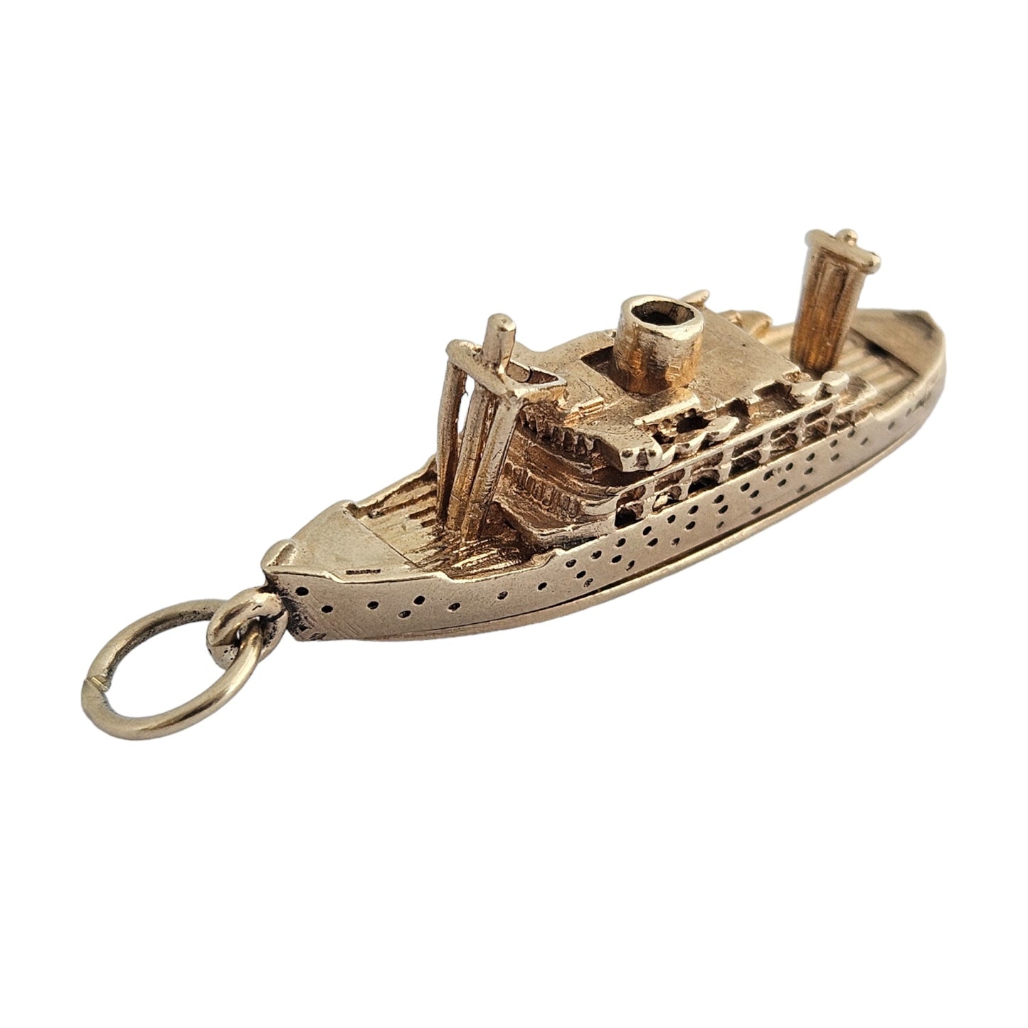 9ct 375 Yellow Gold "Andes" Cruise Ship Opening Charm 1966 L 3.5 cm 8.2 g