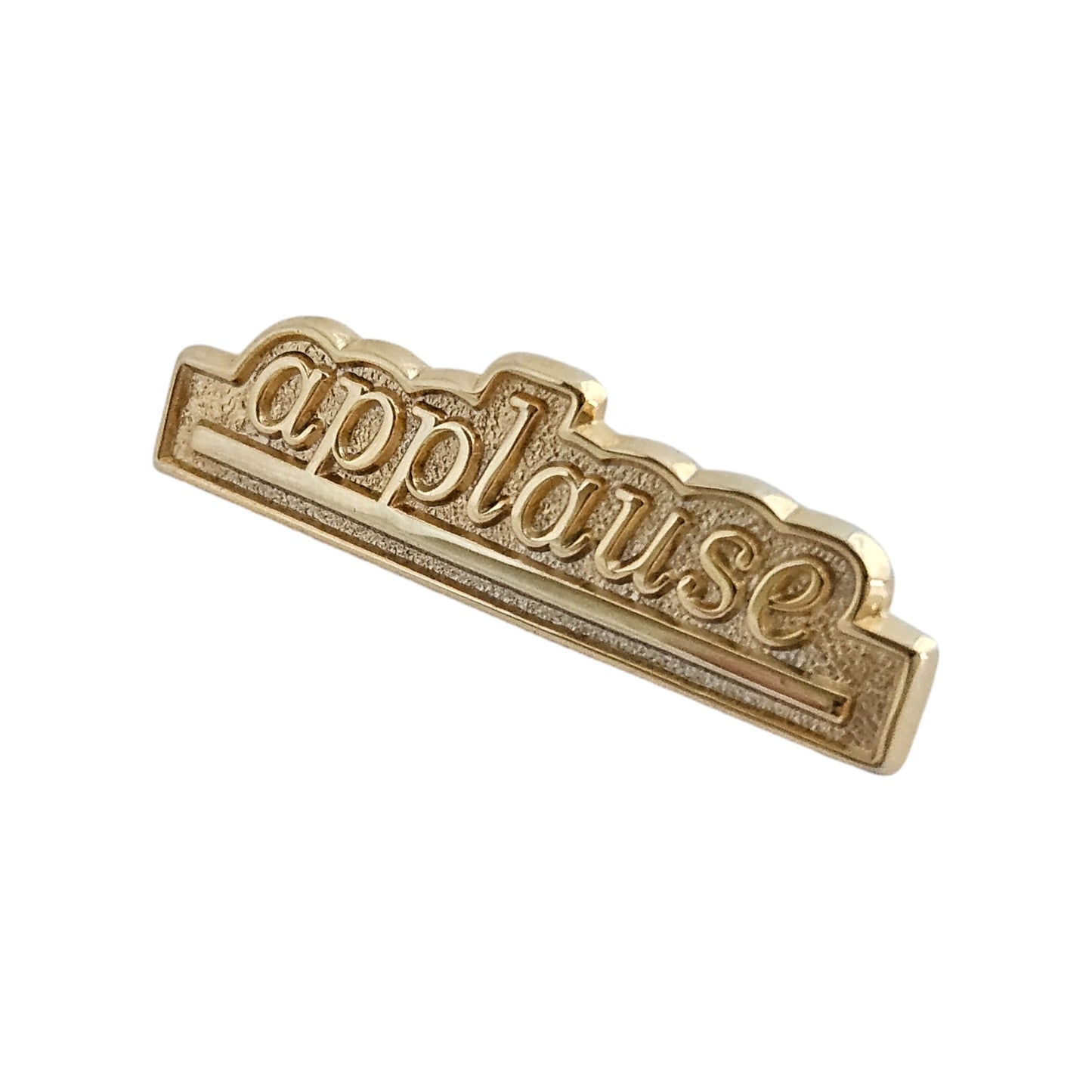 9ct 375 Yellow Gold "Applause" Brooch L 3.1 cm 4.0 g