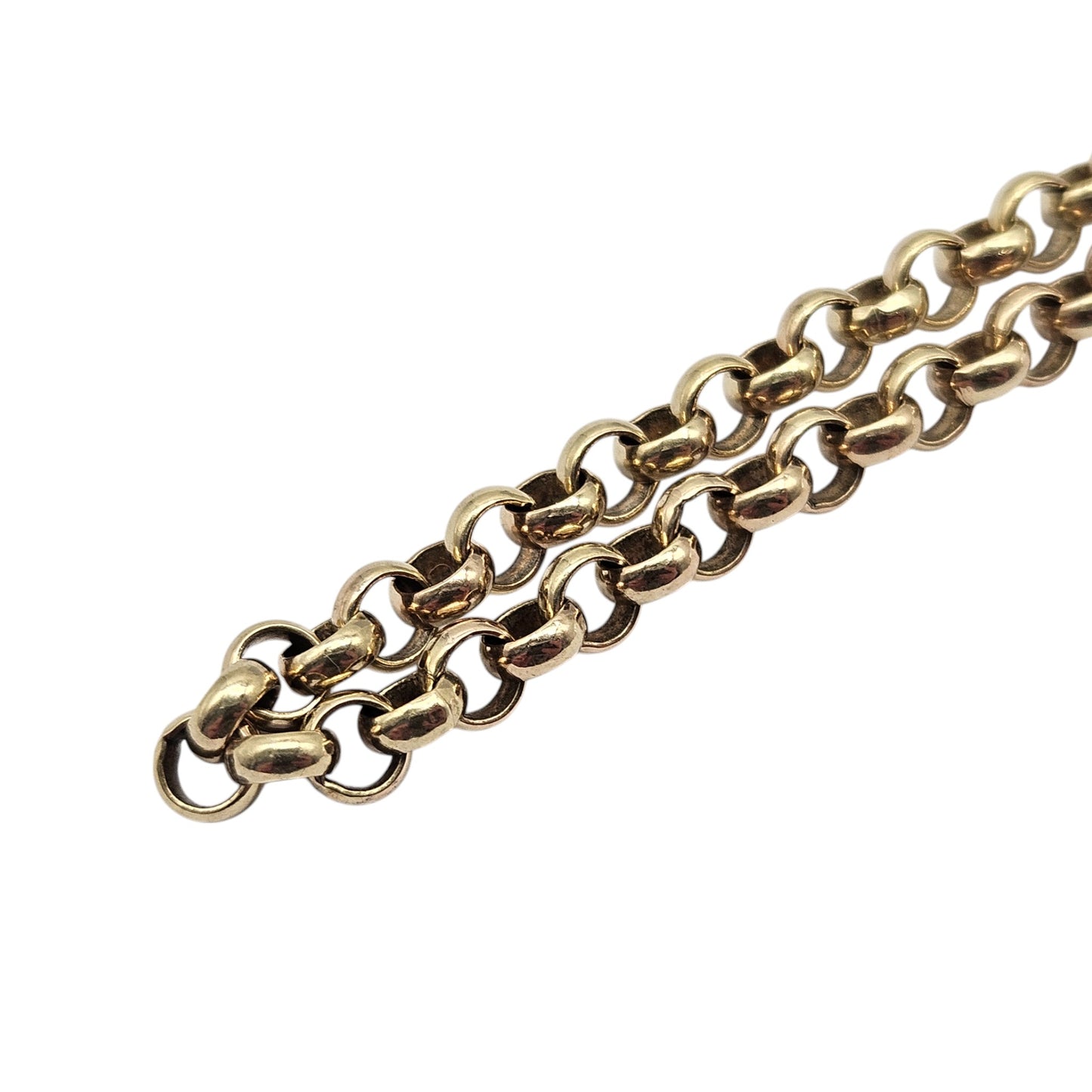 9ct Yellow Gold Belcher Link Bracelet L 22.9 cm 8.6 g