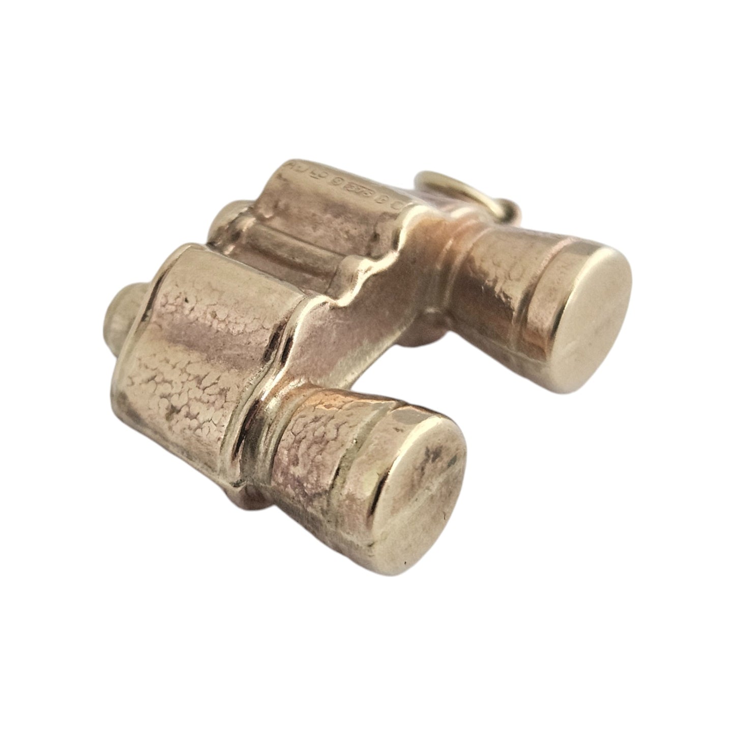 9ct 375 Yellow Gold Binoculars Charm 1974 L 1.8 cm 1.8 g