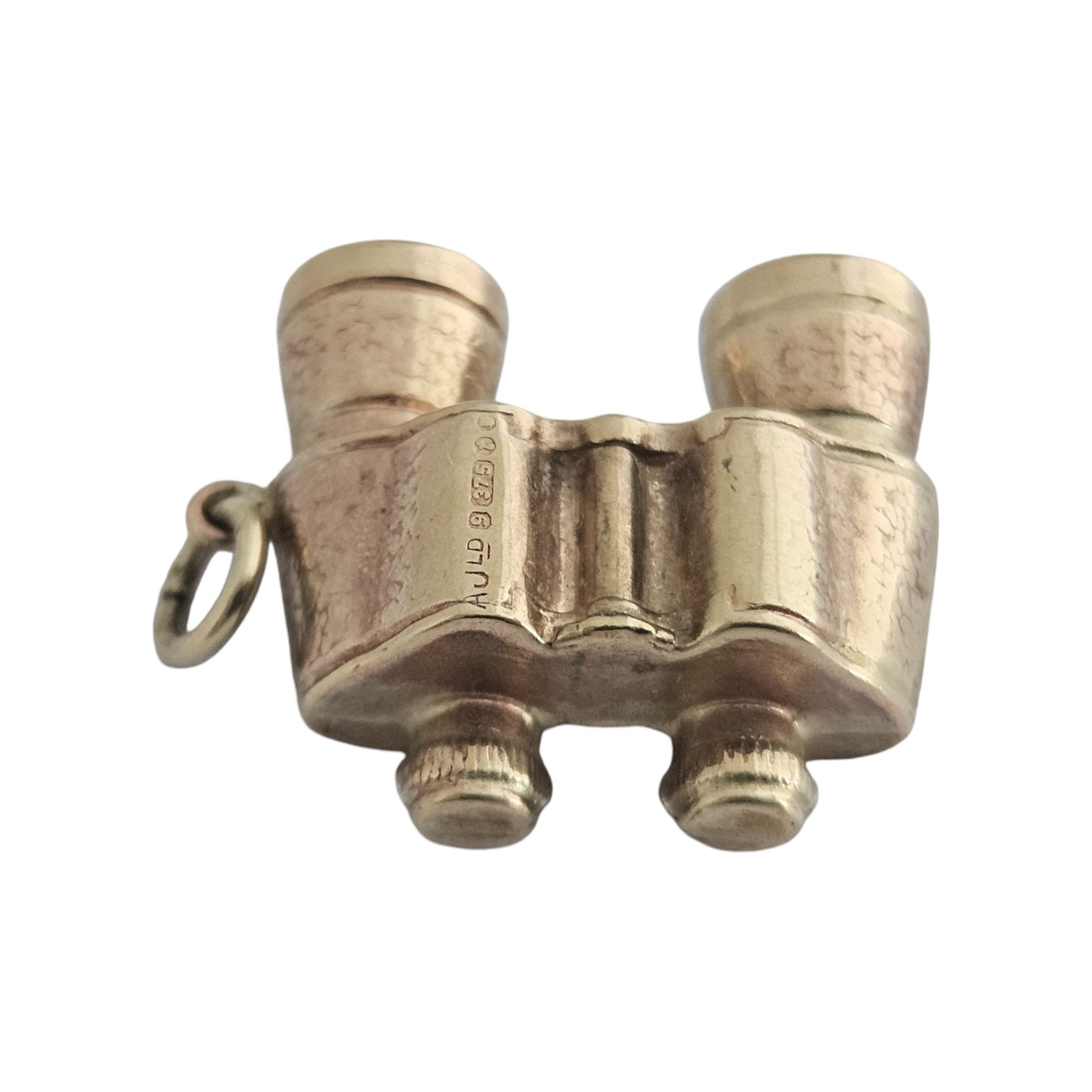 9ct 375 Yellow Gold Binoculars Charm 1974 L 1.8 cm 1.8 g