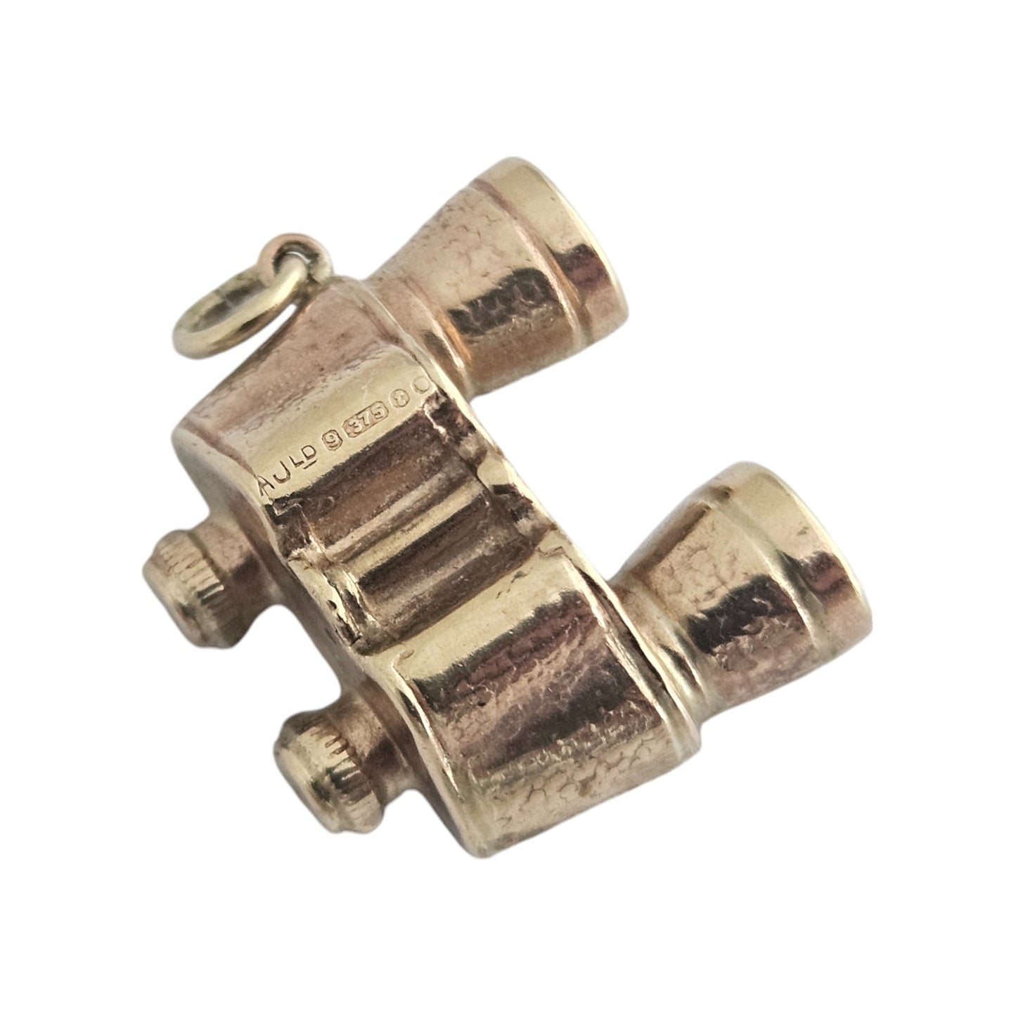 9ct 375 Yellow Gold Binoculars Charm 1974 L 1.8 cm 1.8 g
