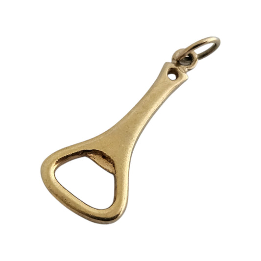 9ct 375 Yellow Gold Bottle Opener Charm 1966 L 2.2 cm 1.5 g.