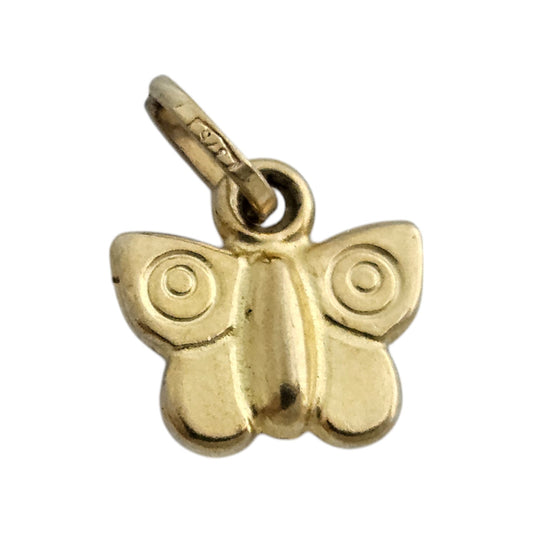 Petite 9ct 375 Yellow Gold Butterfly Charm L 9 mm 0.3 g