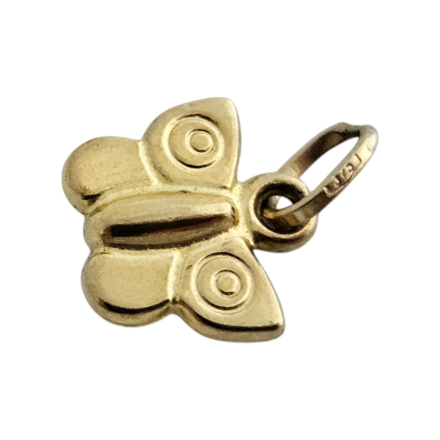 Petite 9ct 375 Yellow Gold Butterfly Charm L 9 mm 0.3 g